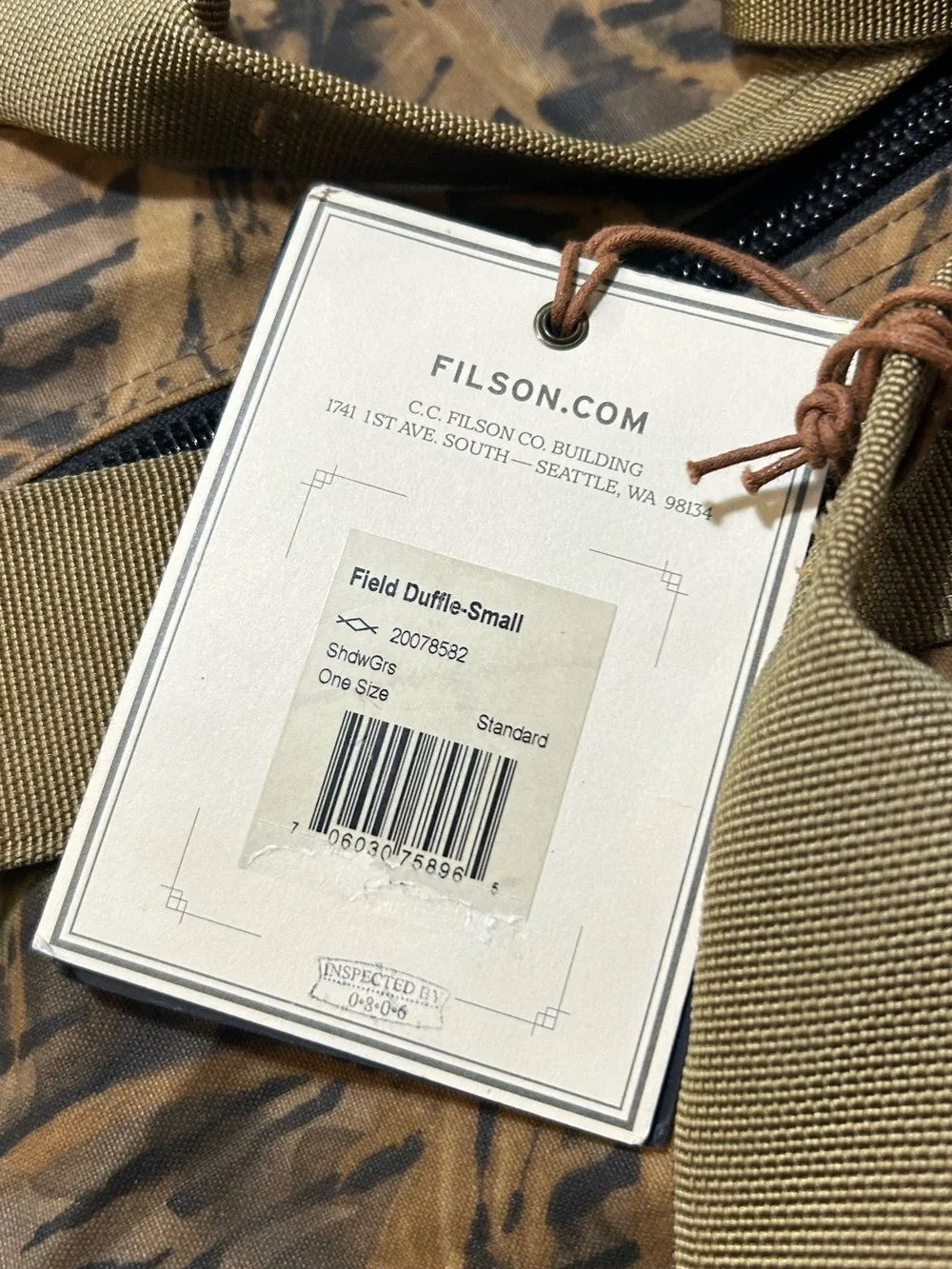 Filson x Ducks Unlimited Tin Cloth Small Duffle